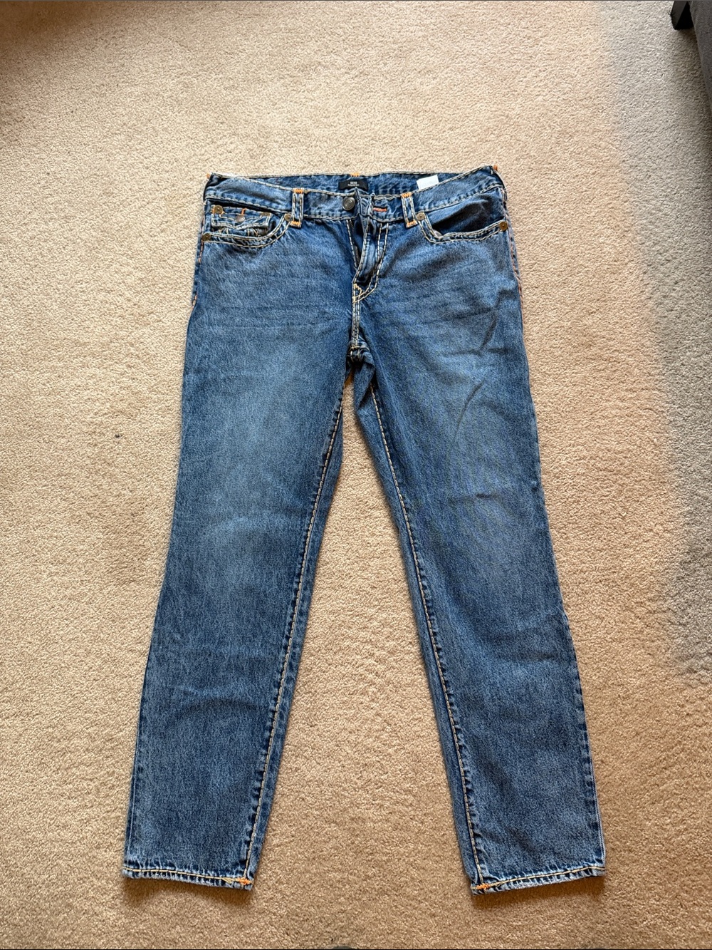 True Religion Men’s Slim Straight Blue Jeans
